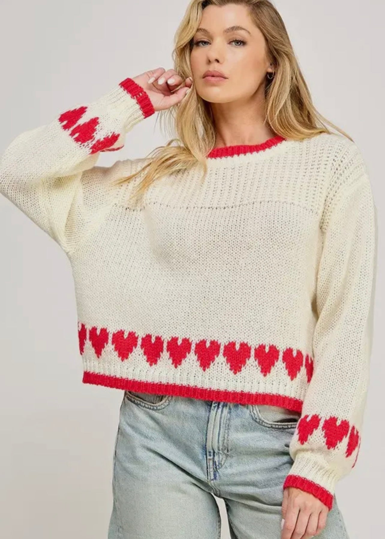 SWEETHEART KNIT SWEATER