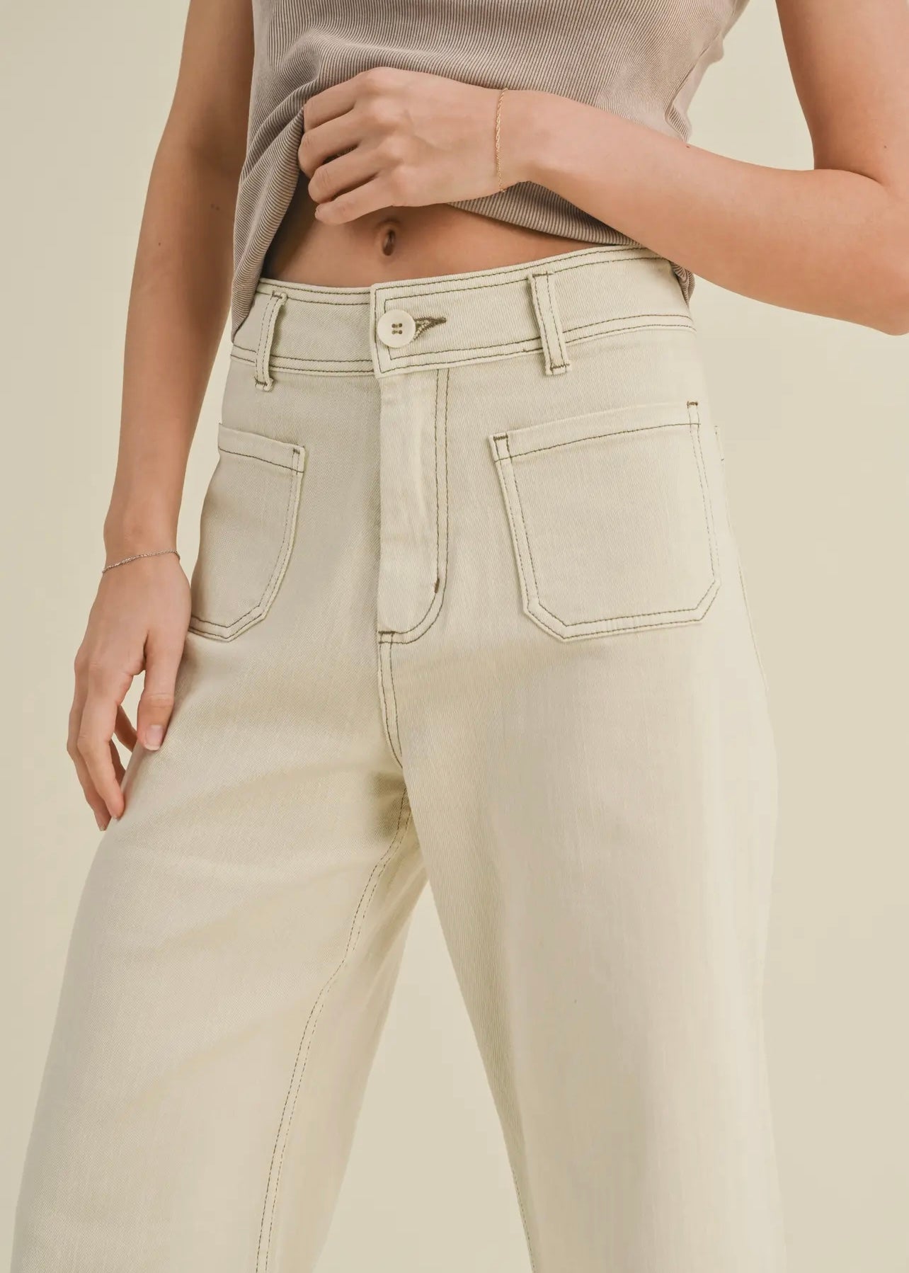 RUMMY CONTRAST STITCH PANT