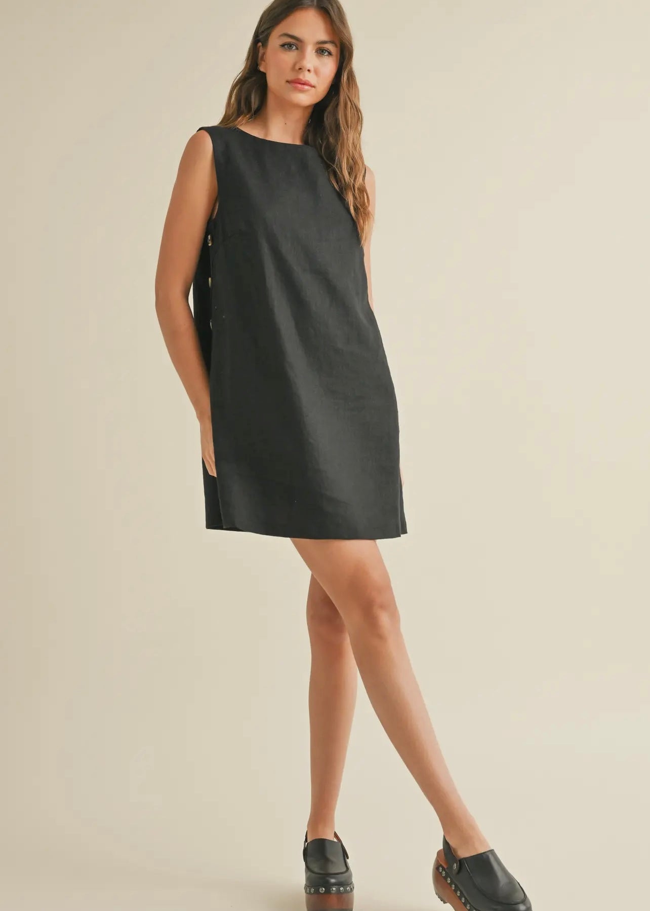 GRACIE LINEN MINI DRESS