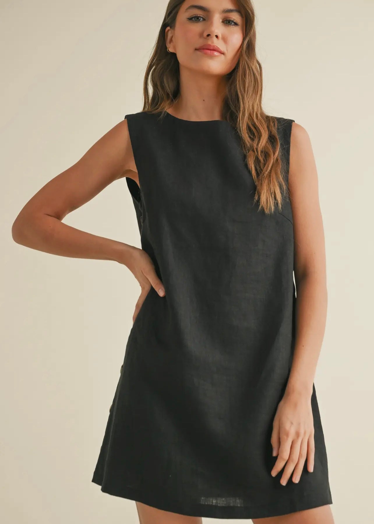 GRACIE LINEN MINI DRESS