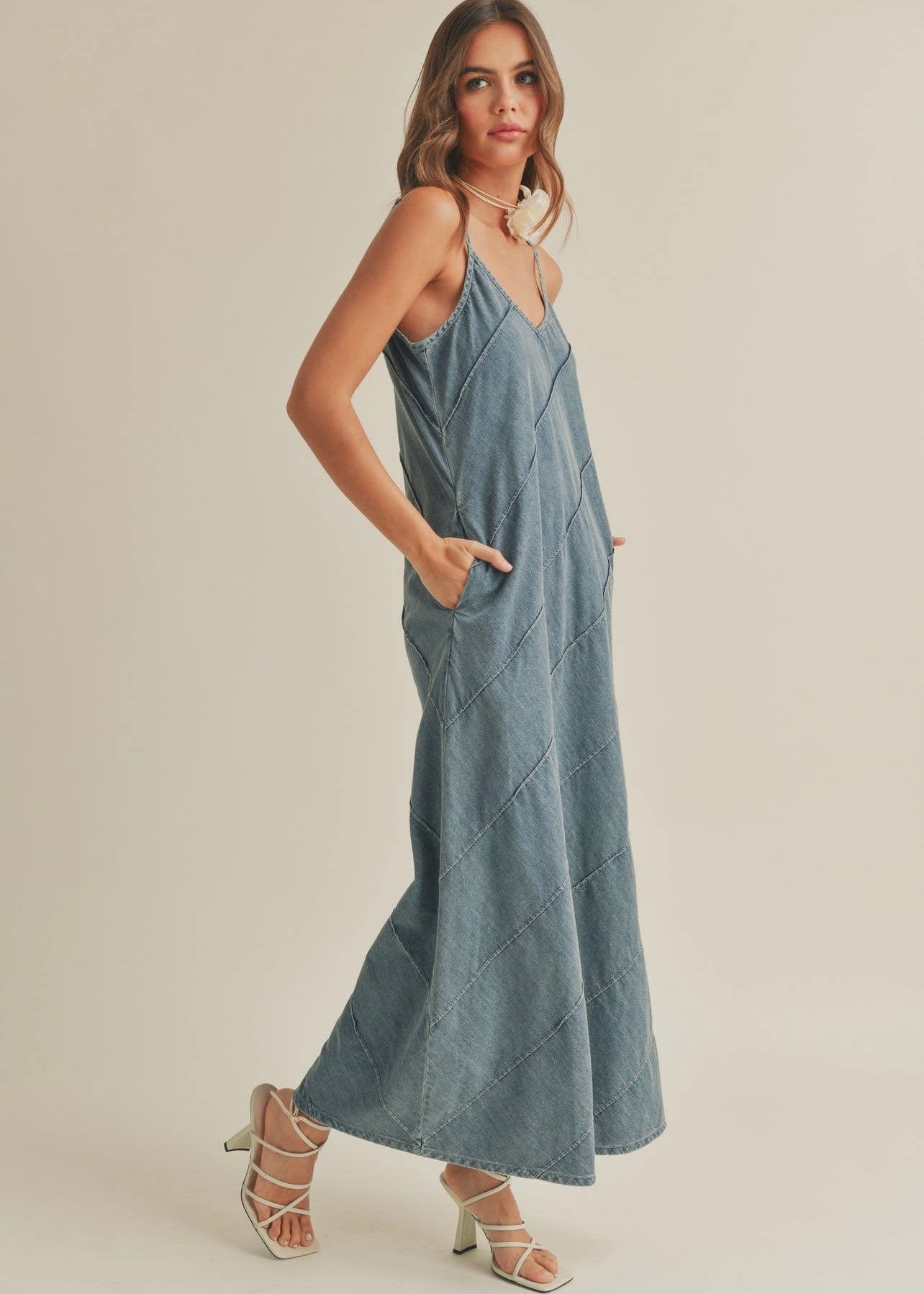 DAISY DENIM MAXI DRESS