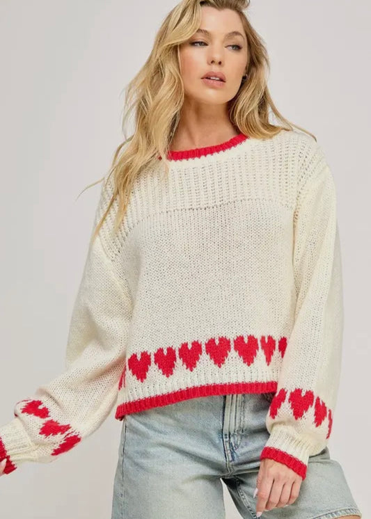 SWEETHEART KNIT SWEATER