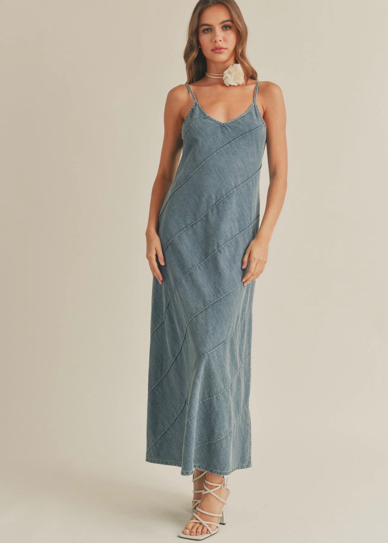 DAISY DENIM MAXI DRESS