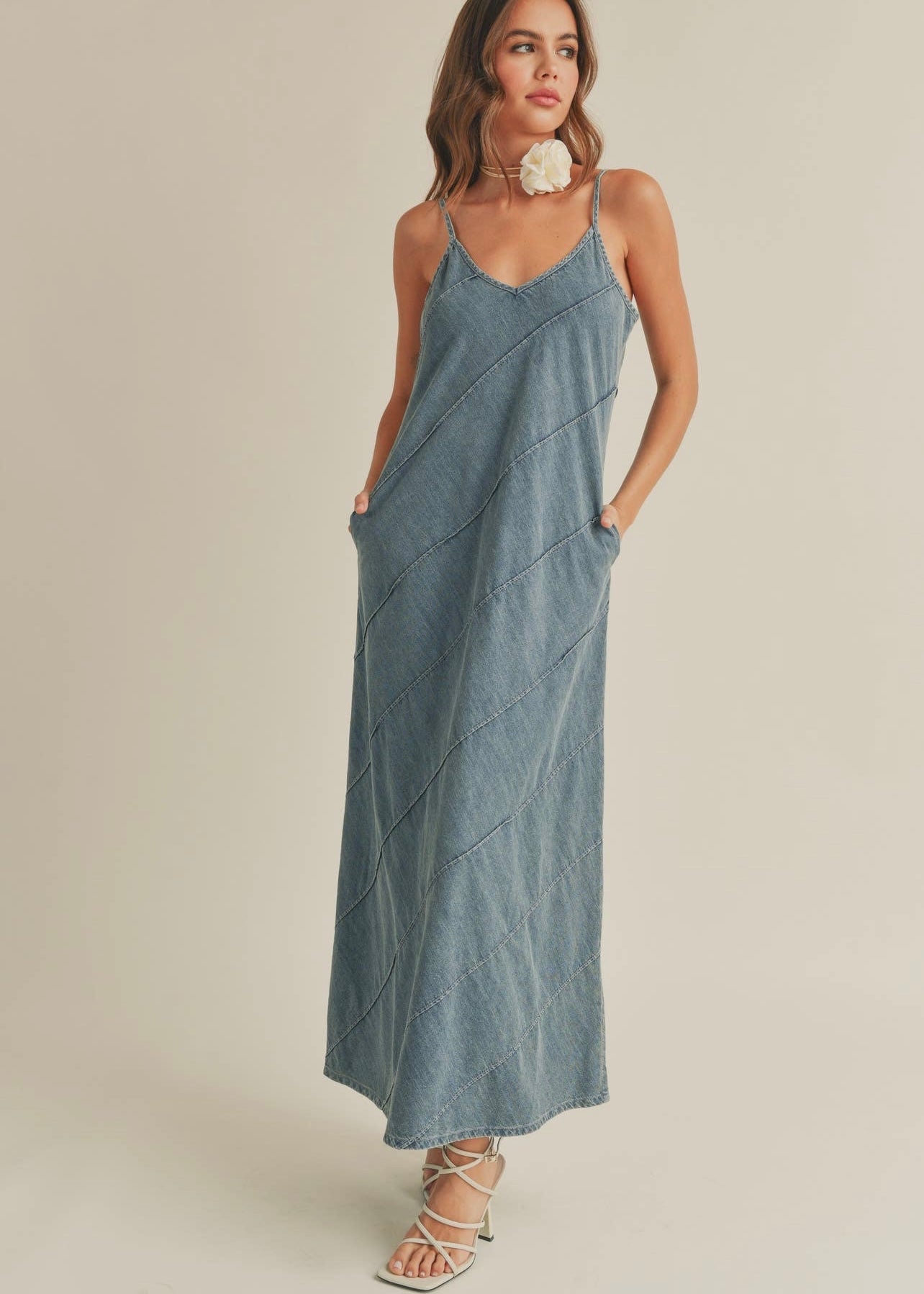 DAISY DENIM MAXI DRESS