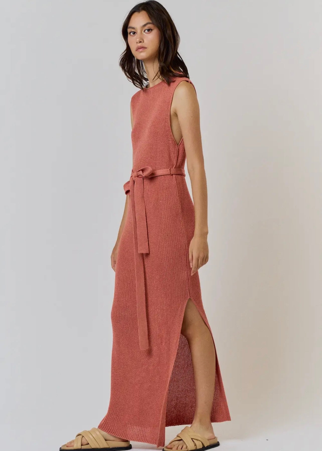 TERRACOTTA KNIT MAXI DRESS