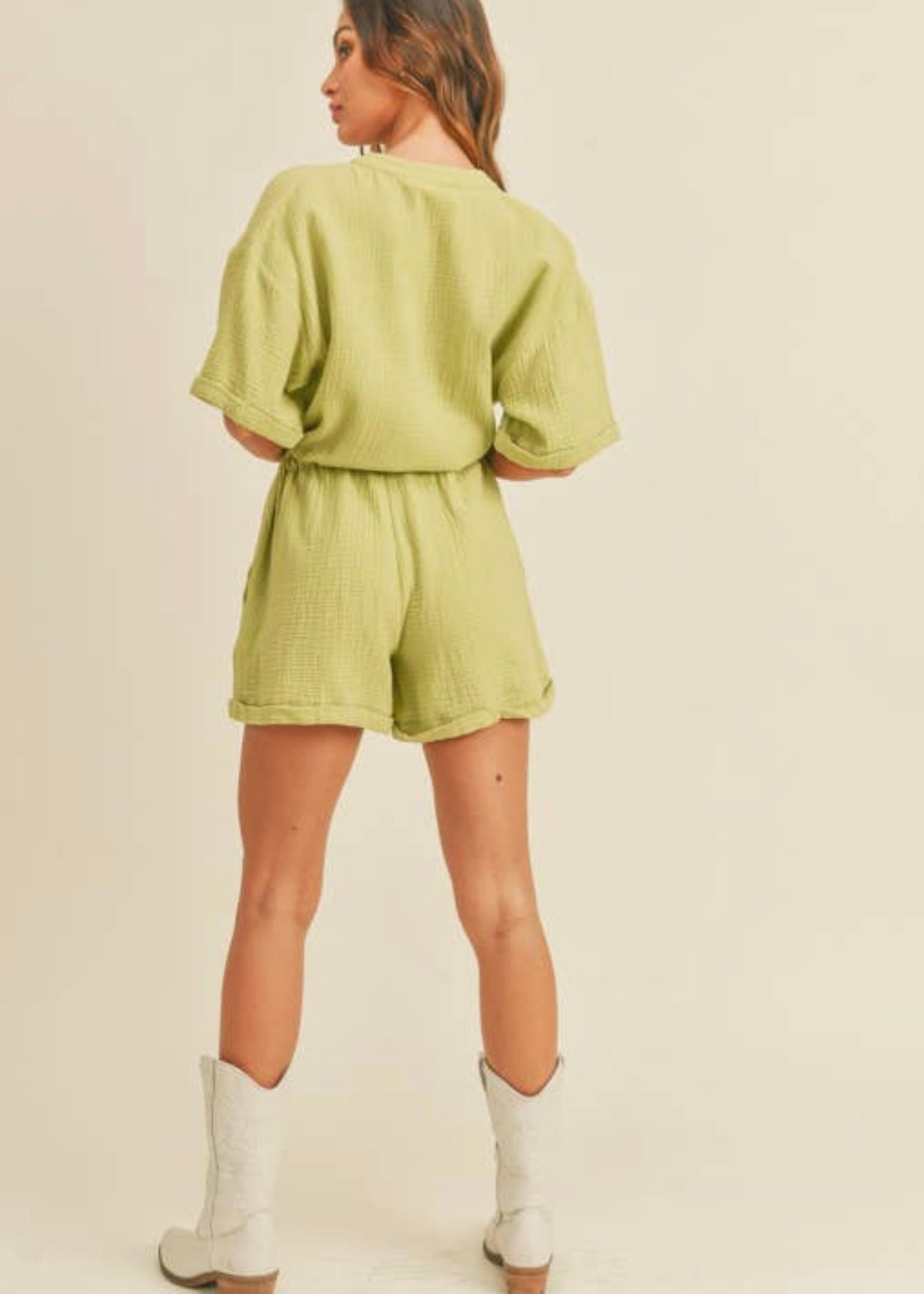 SADIE BUTTON FRONT ROMPER